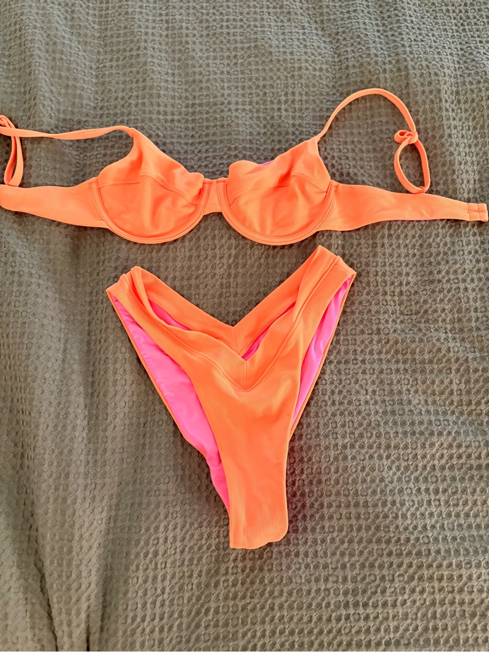 Orange cheeky swim